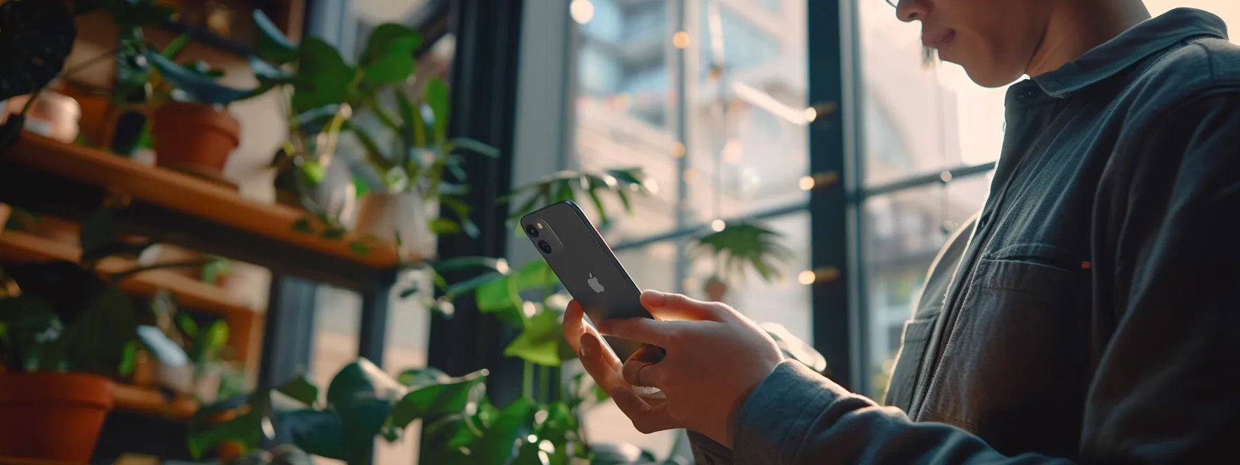 a technician turning on the iphone 13 to test the new screen for touch responsiveness and display quality.